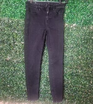 American Eagle Troussers Skinny Fit Black Casual Denim